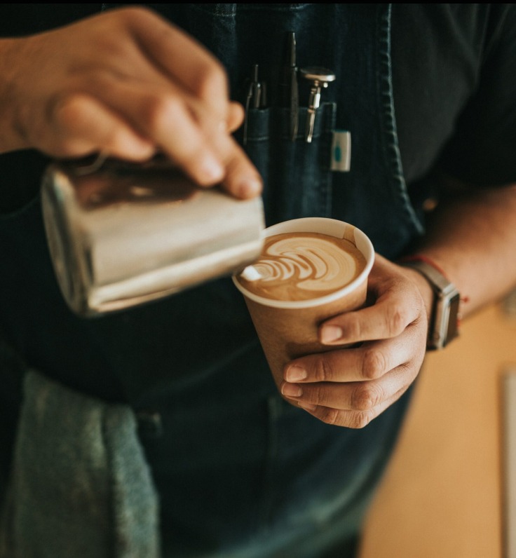 Latte art from Treehouse Cà Phê espresso bar